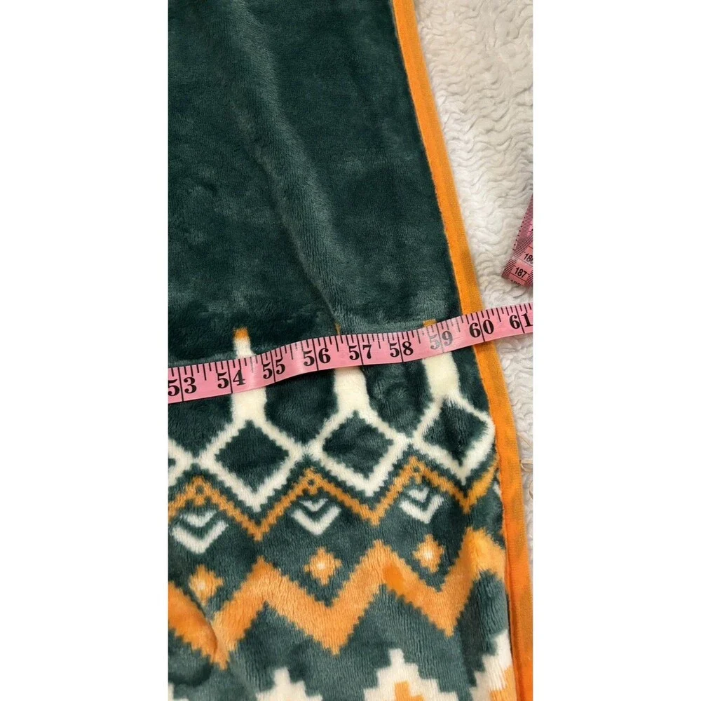 Tito’s Holiday 38” X 60” Blanket Throw Tito’s Handmade Vodka Green & Orange, EUC